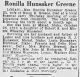 Obituary - Ronilla Hunsaker (1910-1936)