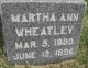 Martha Ann WHEATLEY