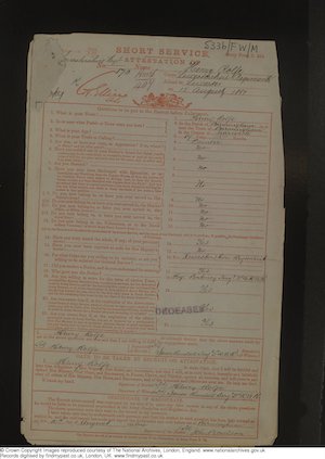 Military Service Record - Henry Rolfe (1864-1943)